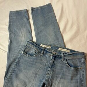 Pilcro by Anthropologie Slim Boyfriend Jeans Womens Size 28 Blue Stretch Mid